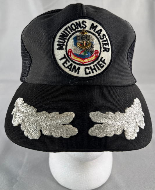 VTG Munitions Master Team Chief Hat Black Snapback Military Mesh Cap Taiwan M/L