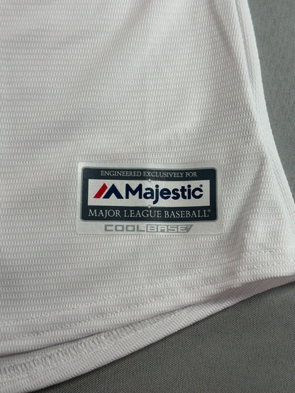 Majestic Kansas City Royals Jersey Womens 2XL White Cool Base MLB Baseball