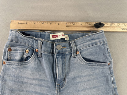 Levi's Straight Leg Jeans 12 REG Womens Light Blue Cotton Elastane Mid Rise