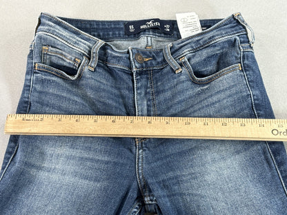 Hollister Skinny Jeans Womens W27 L28 Blue Denim Low Rise Five pocket Design L29