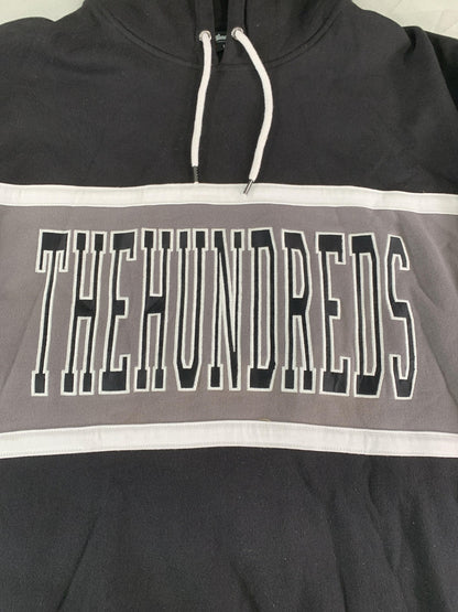 The Hundreds Hoodie Mens Medium Black Gray Rebel Hood Zumiez Streetwear on