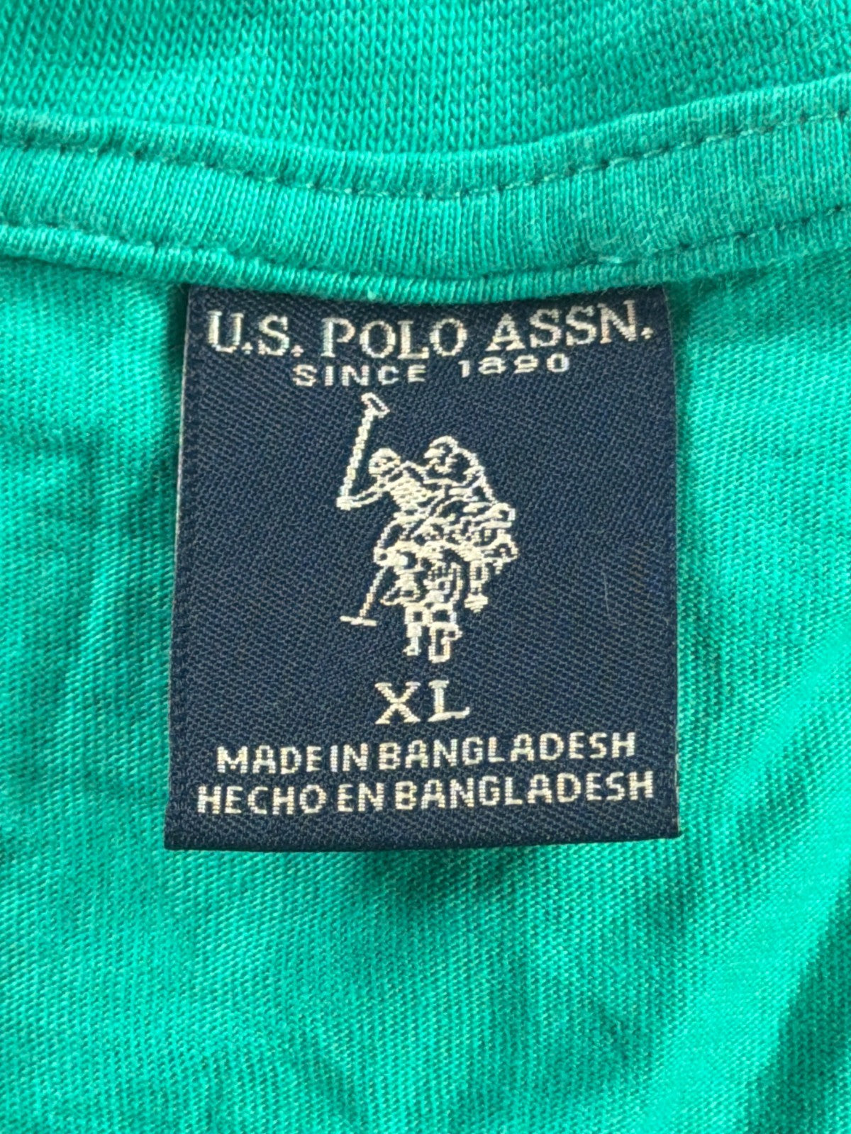 US Polo Assn Since 1890 Mens XL Green Crew Neck Tee Embroidered Logo AS-IS NWT