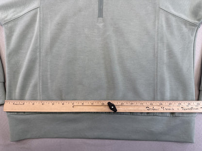 ANRABESS Half Zip Sweatshirt M Mint Green Long Sleeve Relaxed Fit Fleece