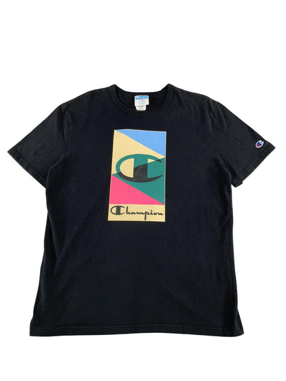 Champion Shirt Mens Large Graphic Colorblock Short Sleeve Tee Athletic Casual