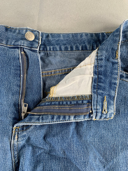Cherokee Blue Jean Shorts Womens 12 Stretch Denim Mid Rise 5 Pocket Casual Class