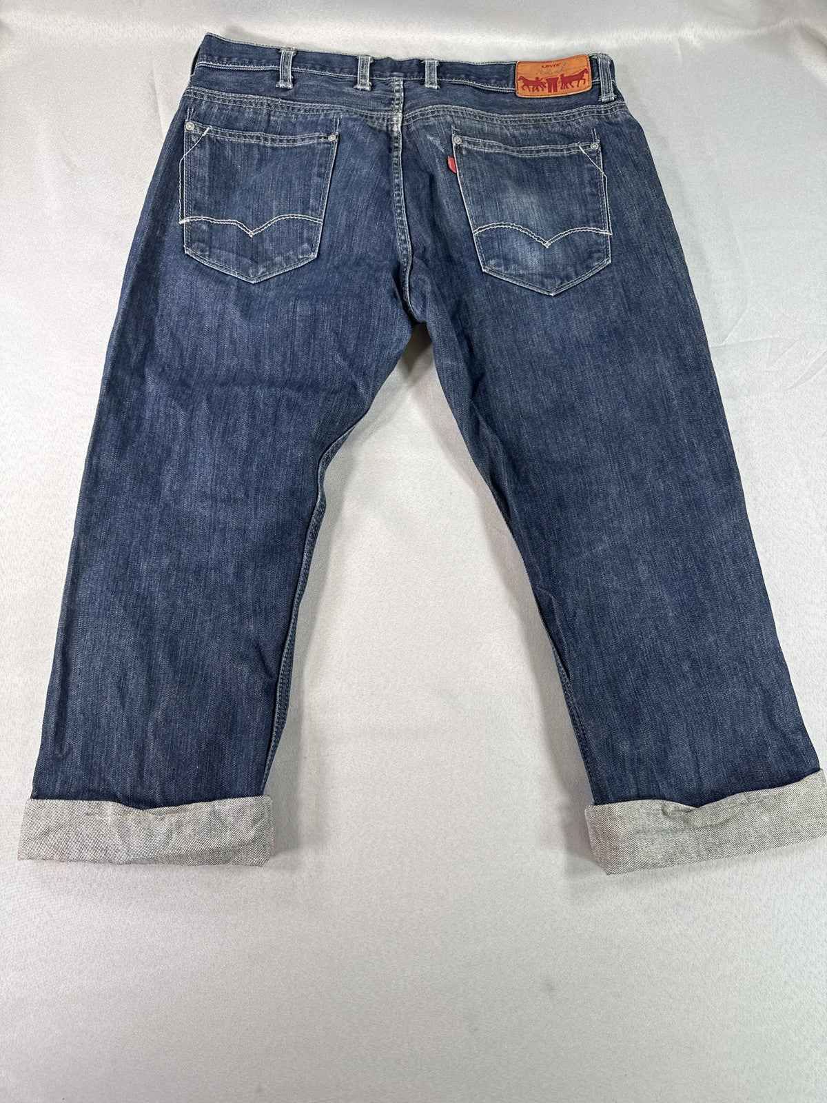 Levi's 501 Straight Fit Jeans W38 L30 Dark Wash 100% Cotton Selvedge Denim