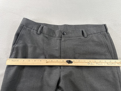 Van Heusen Studio Charcoal Pants 36 36/29 Gray 100% Polyester Classic Fit Slim