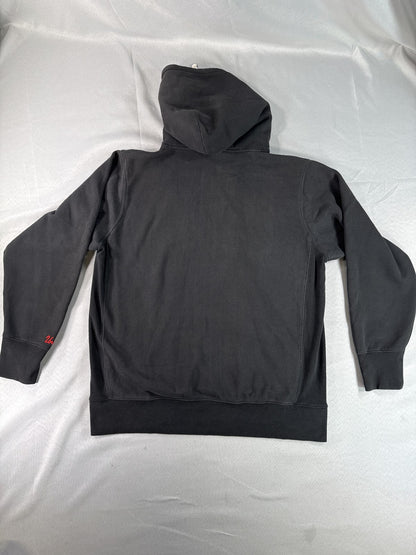 UNDEFEATED Hoodie XL Black Cotton Pullover Graphic Long Sleeve Streetwear Five