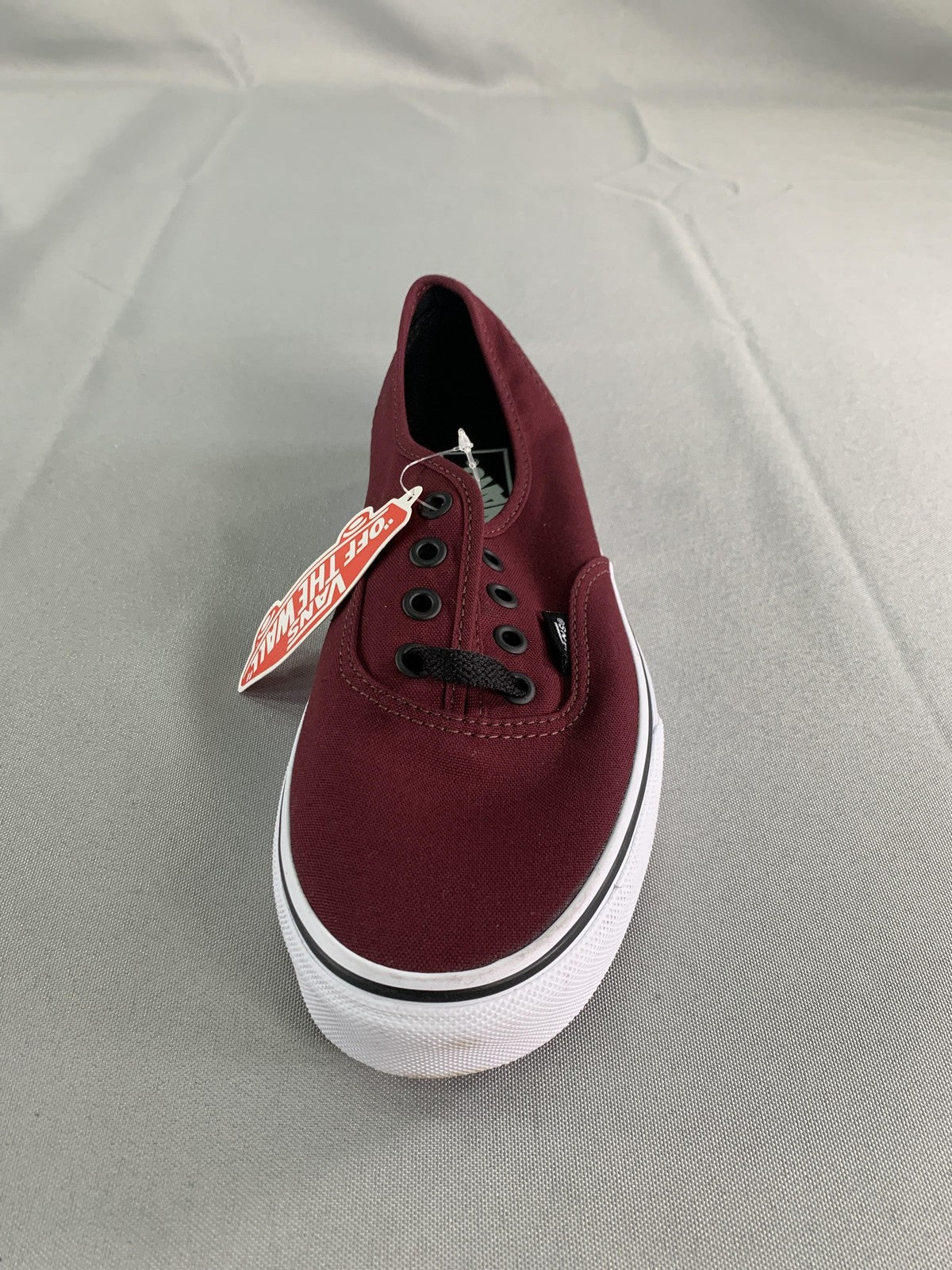 Vans Authentic Shoes Mens Size 6 Port Royale Black Low Top Canvas Womens 7.5