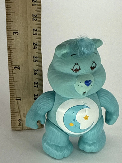 1983 Kenner Care Bears Bedtime Bear 3.5" Poseable Figure Blue Moon Star Vintage