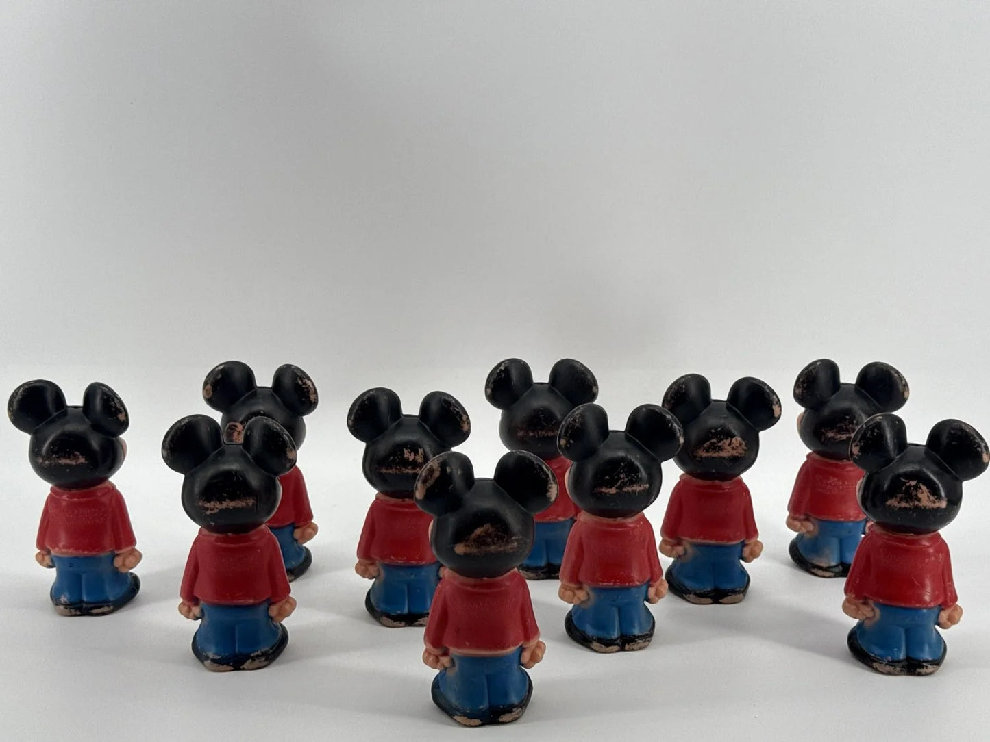 Lot of 10 Disney Mickey Mouse Figures 1960s Hong Kong Apparel Clothing New NWT