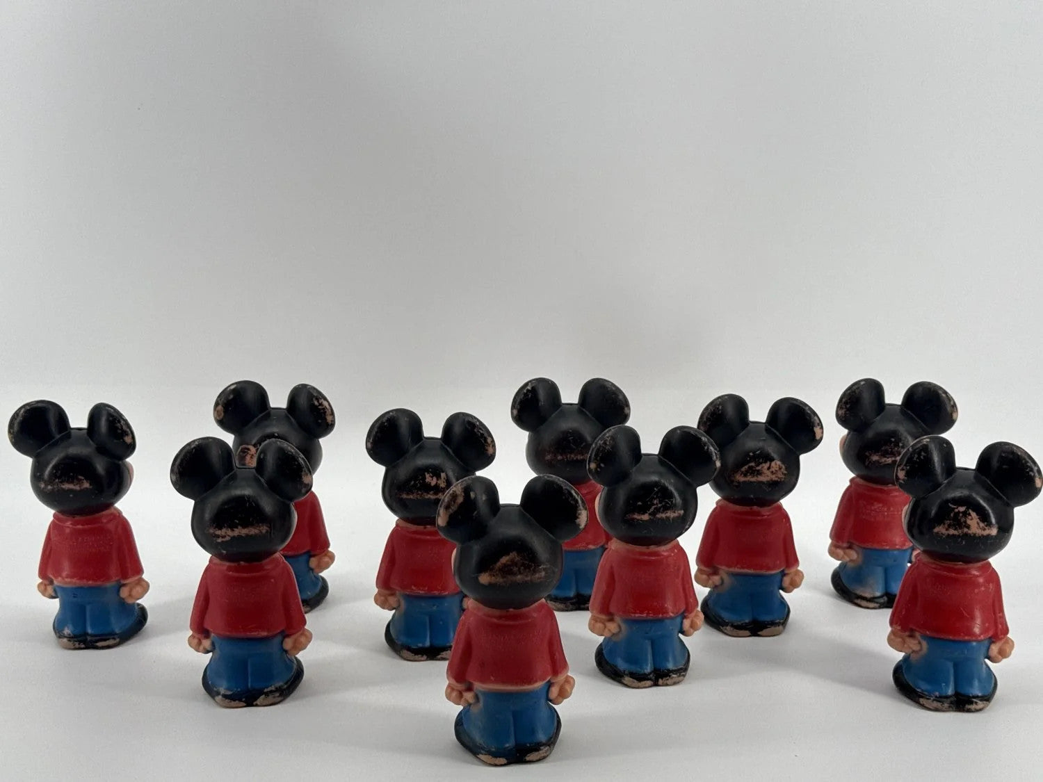 Lot of 10 Disney Mickey Mouse Figures 1960s Hong Kong Apparel Clothing New NWT