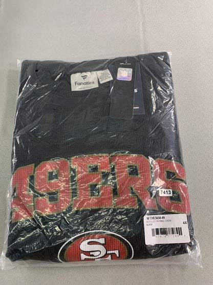 San Francisco 49ers Shirt Mens 4XL Black NFL Football Long Sleeve Thermal Crew