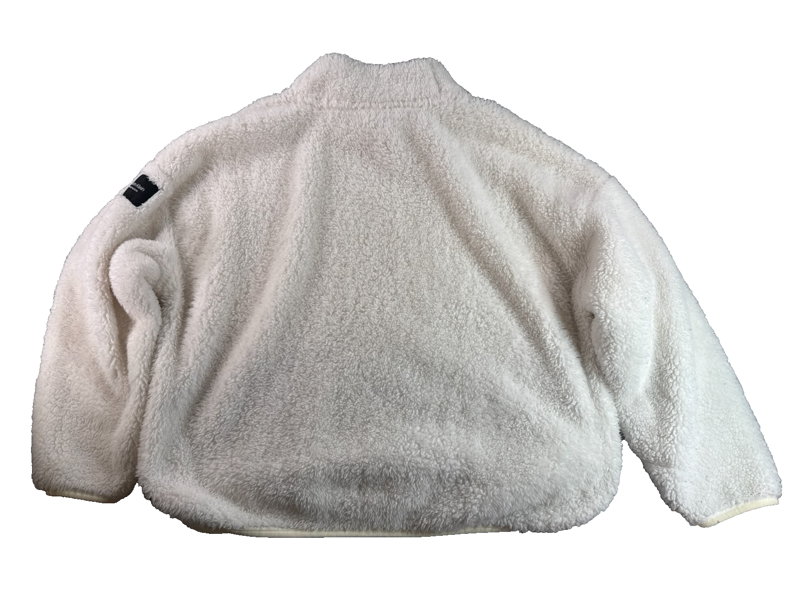 Calvin Klein Performance Sherpa Pullover Womens XL White Fleece Mock Neck Cozy