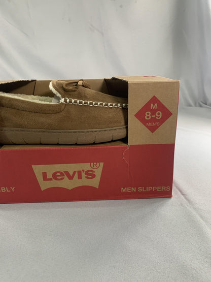 Levis Comfort Lite Moccasin Slippers Mens Size 8 5 Brown Memory Foam Shoes red