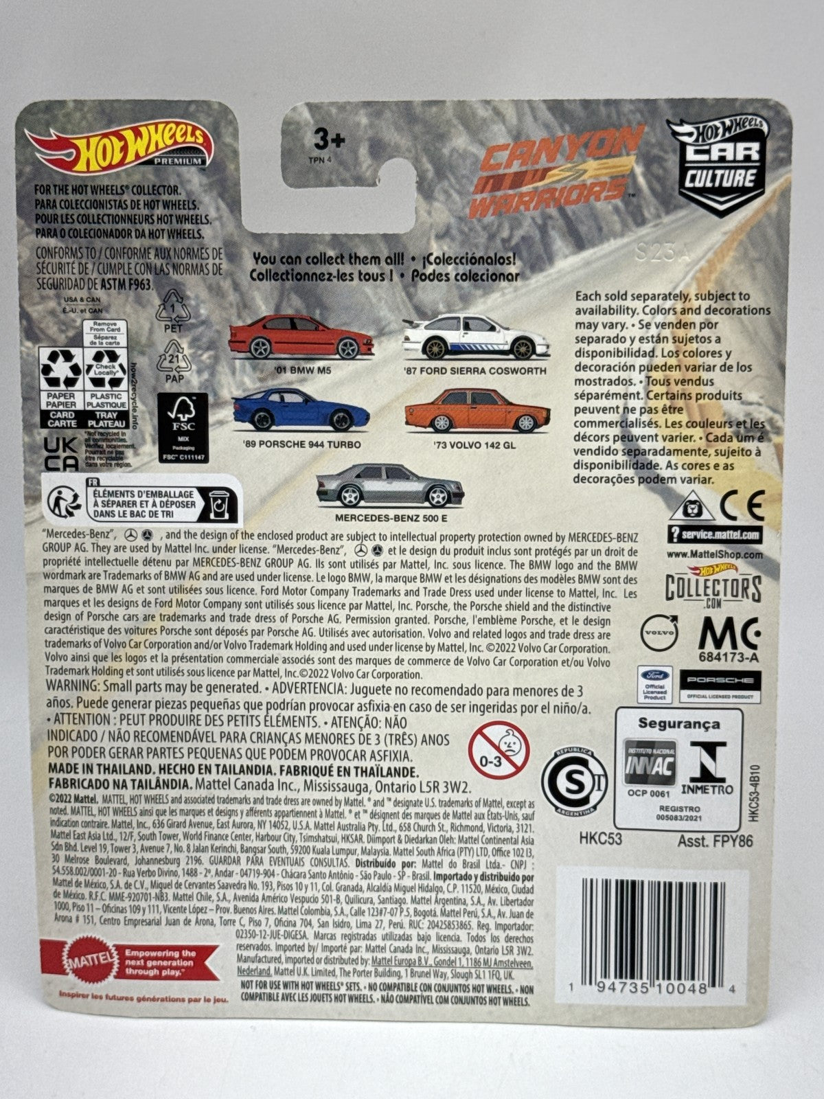 Hot Wheels Premium '73 Volvo 142 GL Car Culture Die Cast Orange Metal