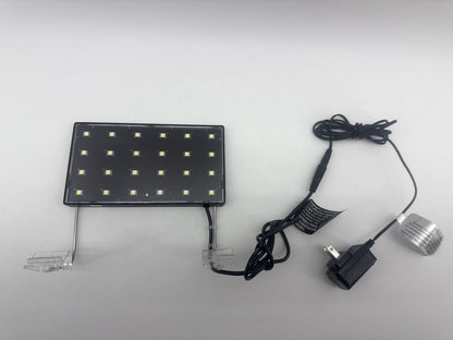 Top Fin Clip On LED Light Black DC Power IPX4 Indoor Aquarium Universal Switch