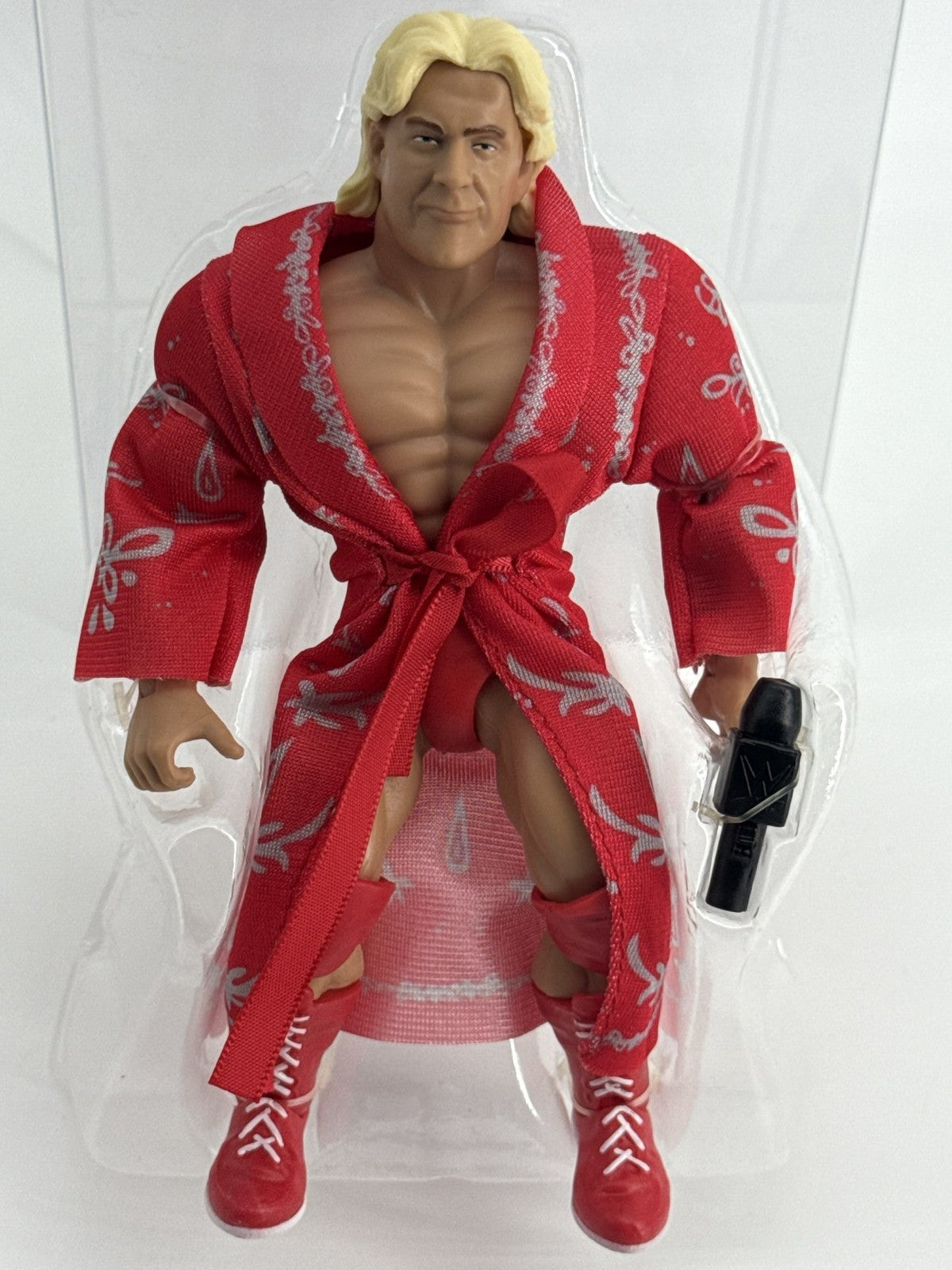 WWE Ric Flair Mattel Action Figure Red Robe Microphone Accessory Loose Display 6