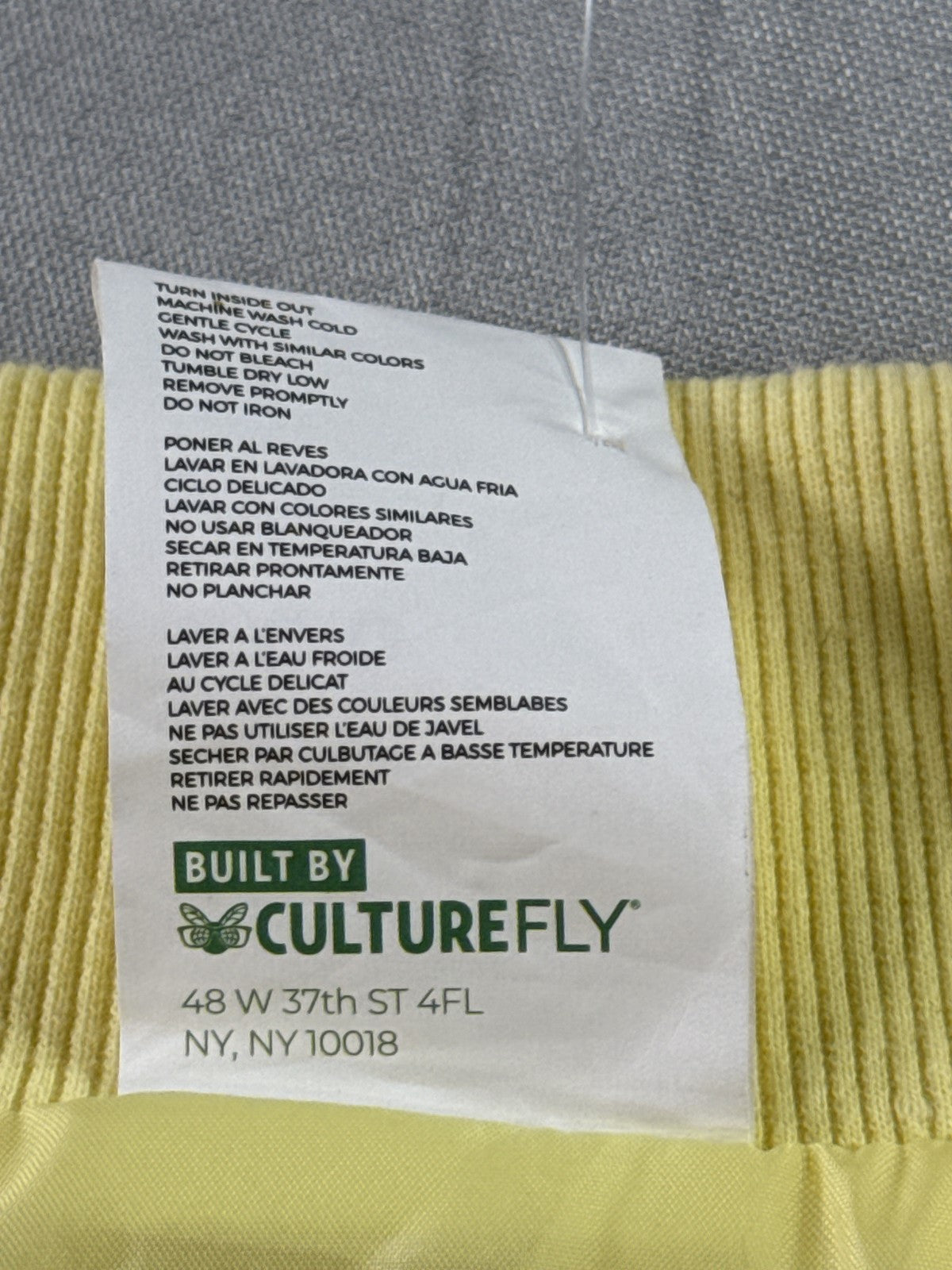 Friends TV Show Yellow Bomber Jacket Large Polyester Outerwear
