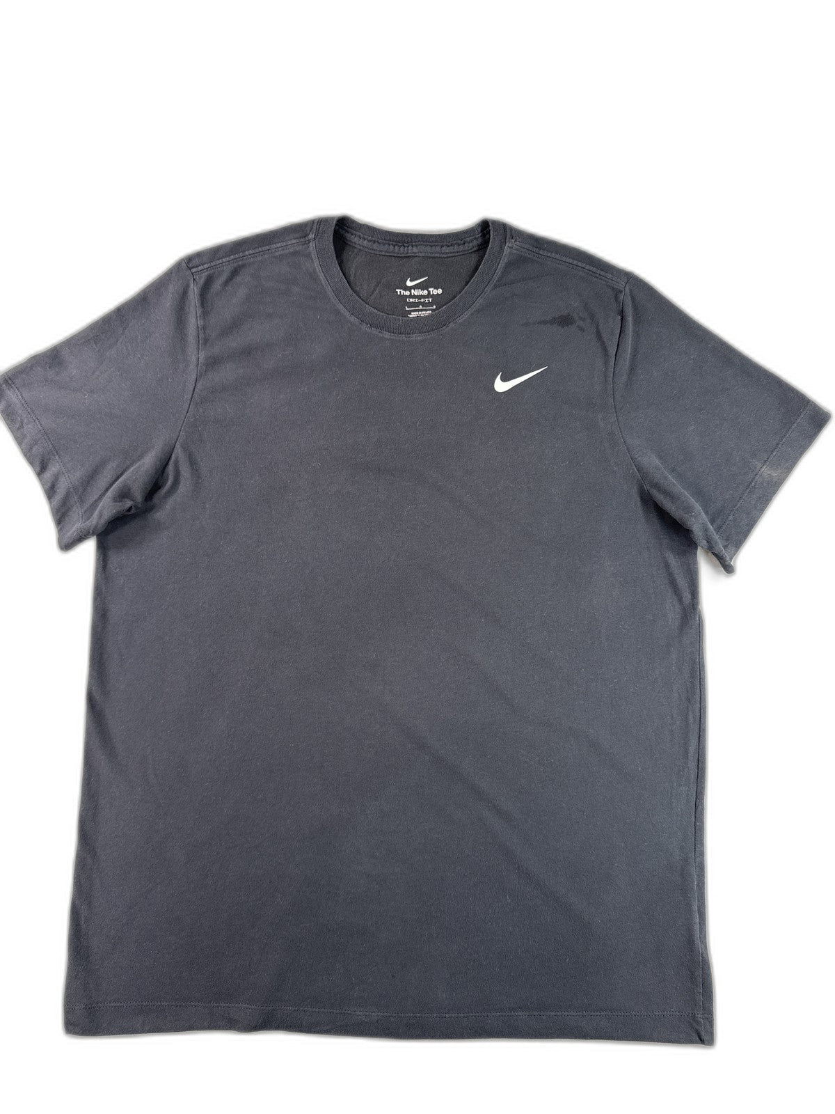Nike Dri Fit Graphic Tee L Mens Black Crewneck Short Sleeve Cotton Athletic