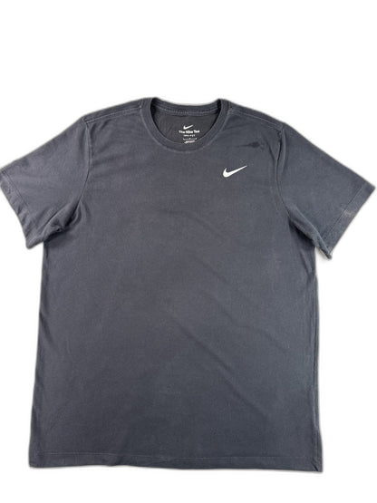 Nike Dri Fit Graphic Tee L Mens Black Crewneck Short Sleeve Cotton Athletic