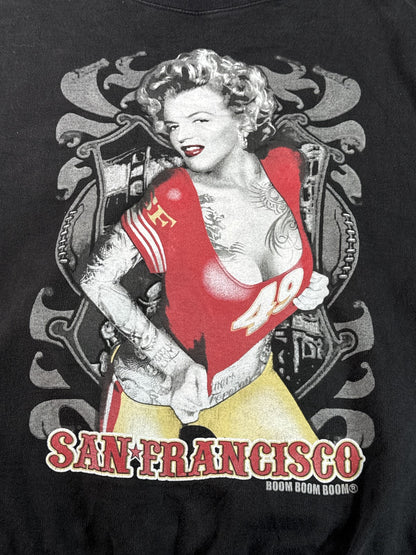 Unbranded San Francisco 49ers Sweatshirt Men's M Black Cotton Crewneck Long