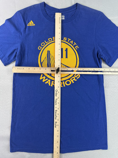 adidas Golden State Warriors Graphic Tee S S/P Blue 100% Cotton Crewneck Short