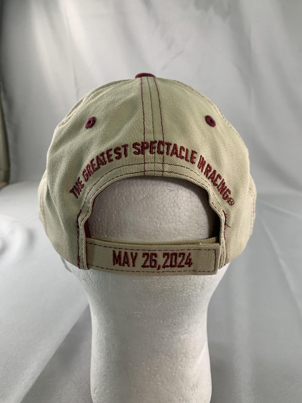 Indy 500 Hat Cap Strap Back Mens One Size Beige IndyCar Racing 108th Race 2024