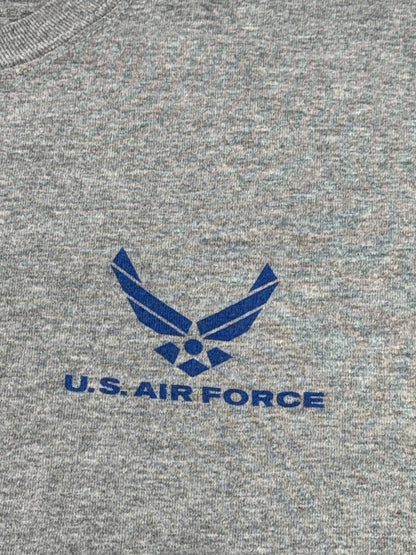 GILDAN U.S. Air Force Military Tee Gray L Cotton Polyester Crewneck Short Mens