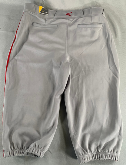 Easton Pro+ Knicker Baseball Pants XXL Gray Red Piped A167105GYRDXL NWT Adult