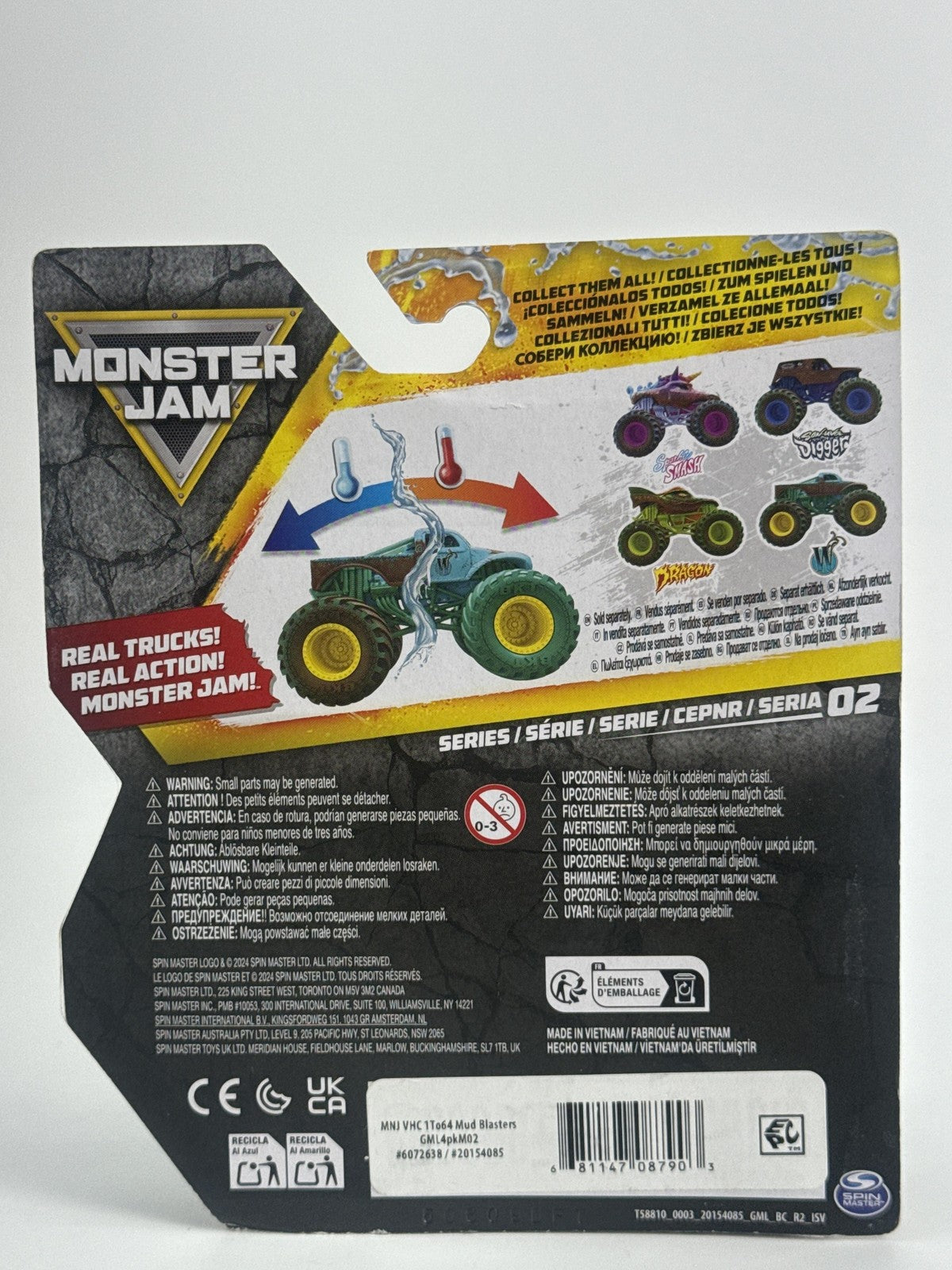 Monster Jam Mud Blasters Color Change 1:64 Truck Series 2 Diecast Sealed 164 NWT