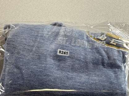 Majestic St. Louis Blues NHL Raglan Tee L Short Sleeve L/G/G Gray Cotton Womens