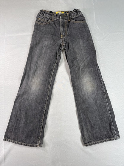 Old Navy Boys Bootcut Jeans 10 Slim Black Charcoal Gray Faded Wash Denim Bottoms