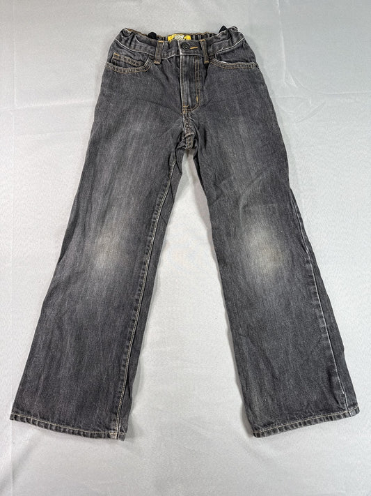 Old Navy Boys Bootcut Jeans 10 Slim Black Charcoal Gray Faded Wash Denim Bottoms