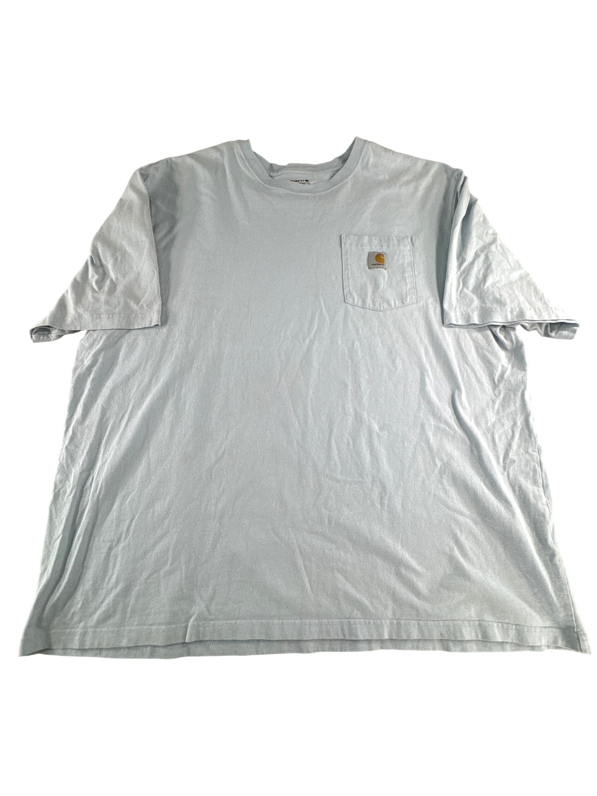 Carhartt Shirt Mens 3XL Blue Loose Fit Pocket Logo Tee Workwear TK5710-M Apparel