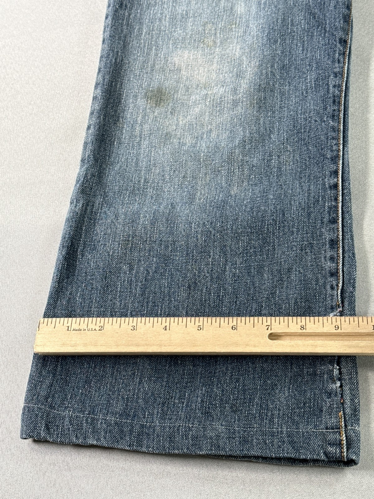 MICROS M2BX 385 Jeans 34x30 Blue 100% Cotton Straight Leg Classic Zip Fly