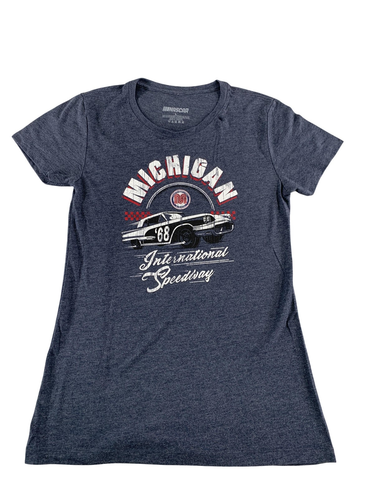 NASCAR Michigan International Speedway Shirt Womens Large Graphic Racing Car Tee