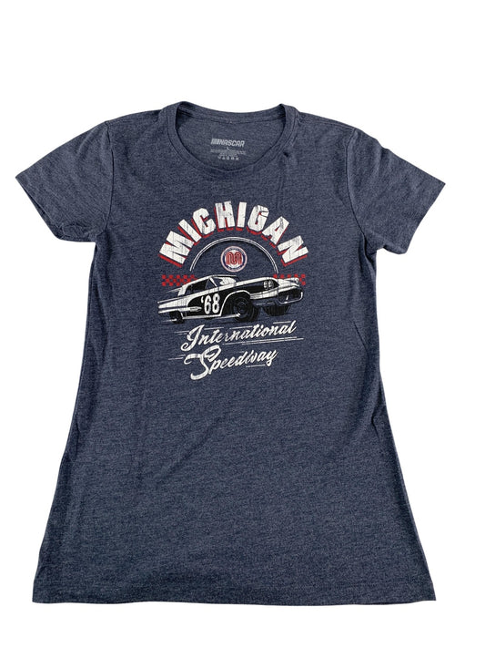 NASCAR Michigan International Speedway Shirt Womens Large Graphic Racing Car Tee