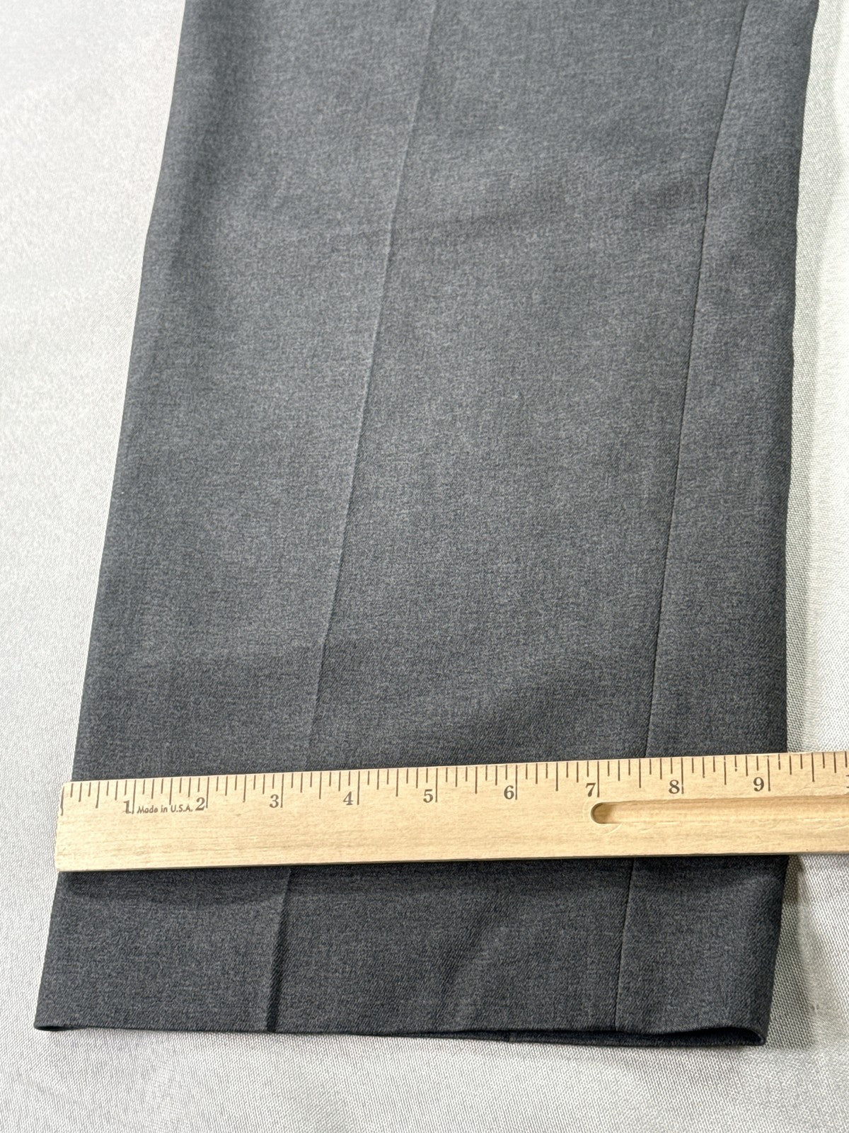 Van Heusen Studio Charcoal Pants 36 36/29 Gray 100% Polyester Classic Fit Slim