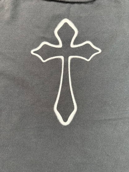 Galt Cross Graphic Tee 160 160/84A Black Cotton Gothic Religious Streetwear Boat