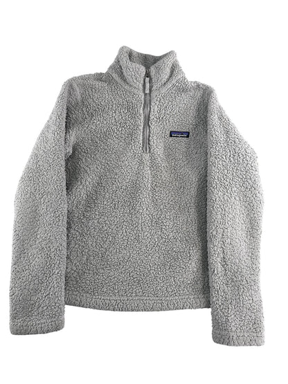Patagonia Sweater Womens Small Gray Fleece Quarter Zip Pullover Sherpa Jacket