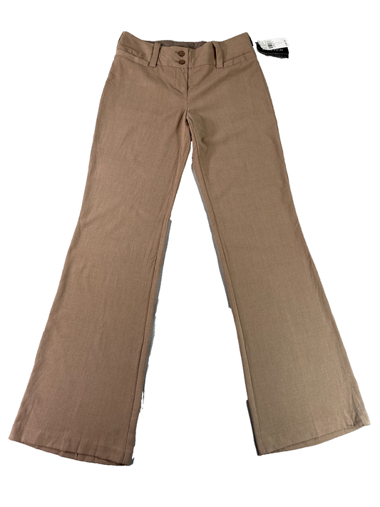 IZ Byer California Dress Pants Womens 1 Camel Bootcut Career Stretch Slacks