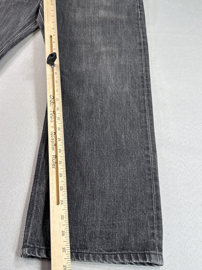 rag bone Straight Fit Jeans 32x32 Black 100% Cotton Leg Made in USA Button