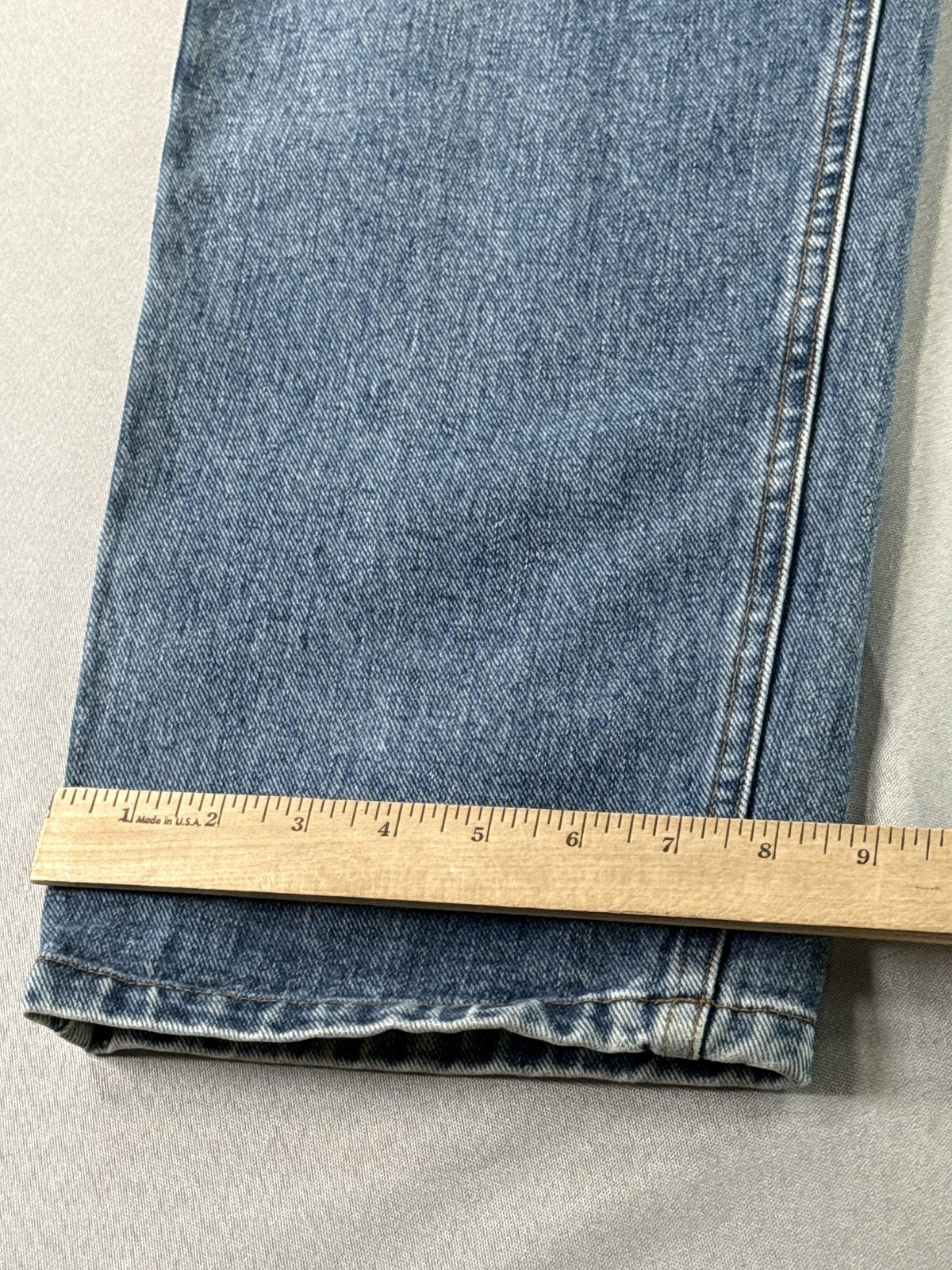 COTTONFIELD Light Wash Jeans Length 100% Cotton Straight Fit Classic Unisex
