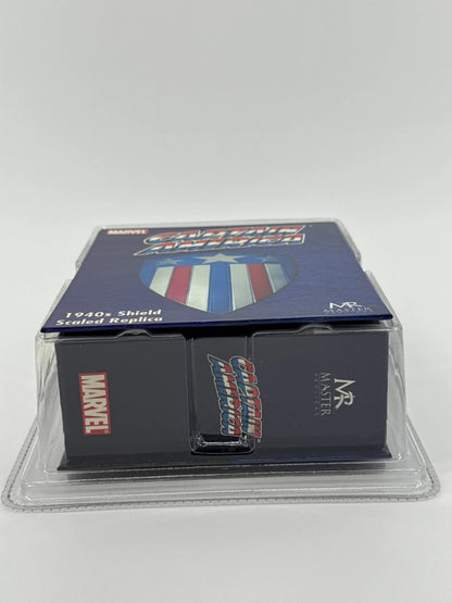 Captain America 1940s Shield Replica 1:6 Die-Cast Marvel Master NIB Display 1818