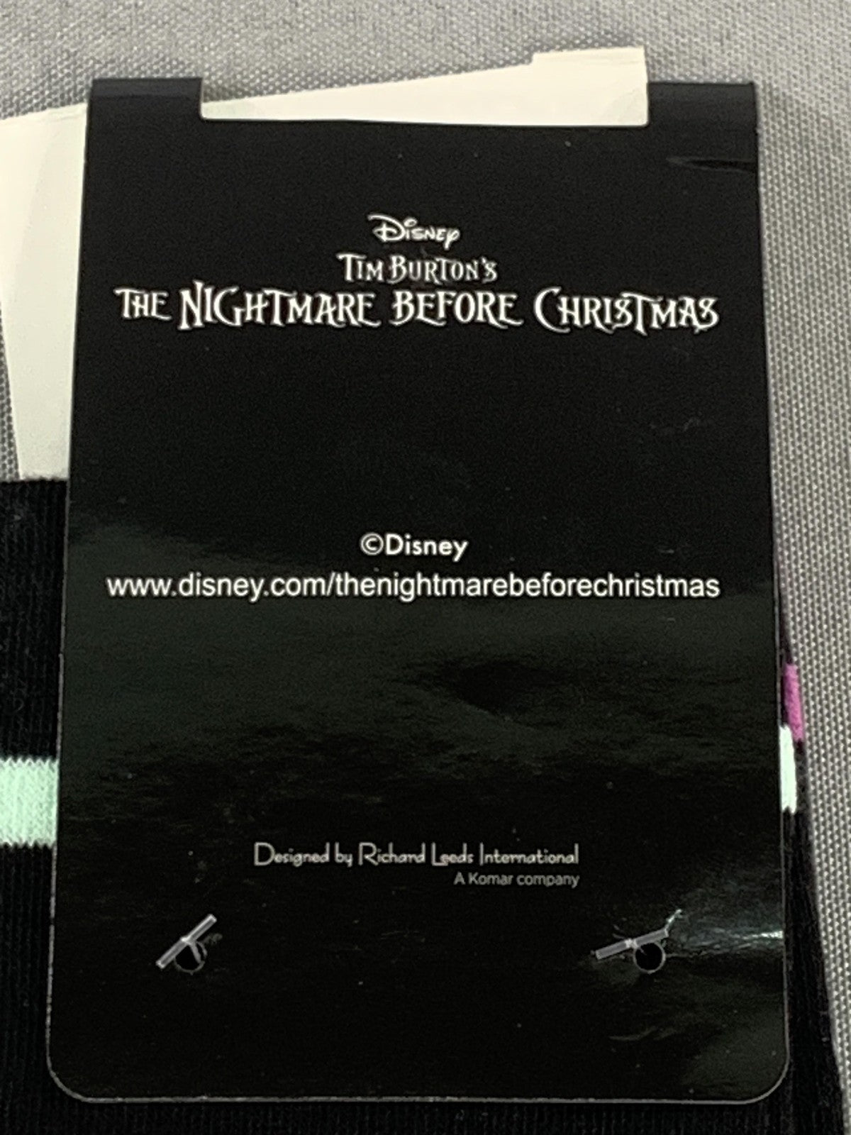 Disney Nightmare Before Christmas Socks Womens One Size Black Striped Knee High