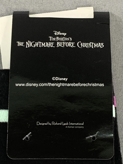 Disney Nightmare Before Christmas Socks Womens One Size Black Striped Knee High