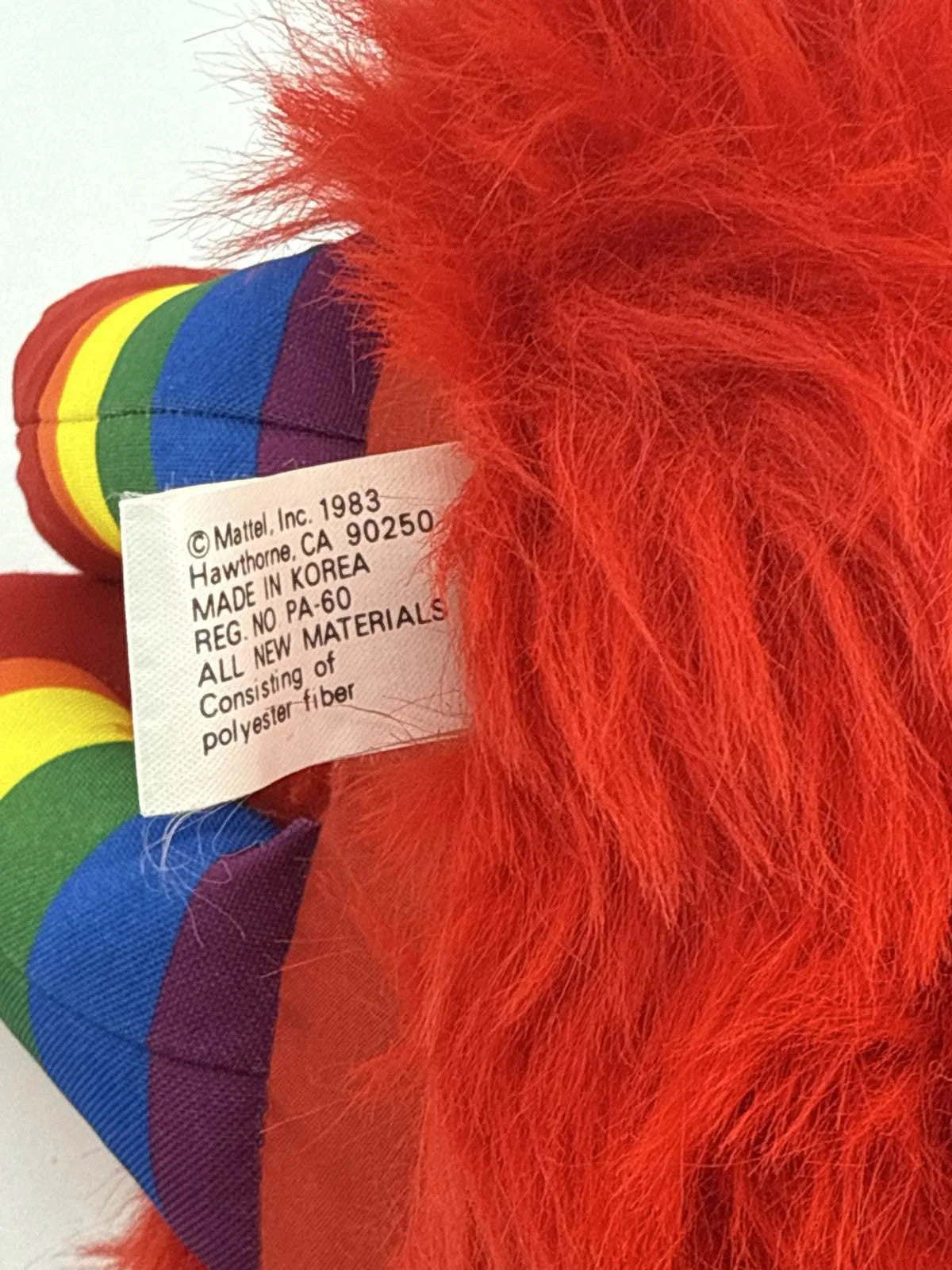 1983 Rainbow Brite Red Romeo Sprite Plush 11" Hallmark Mattel Stars 11quot