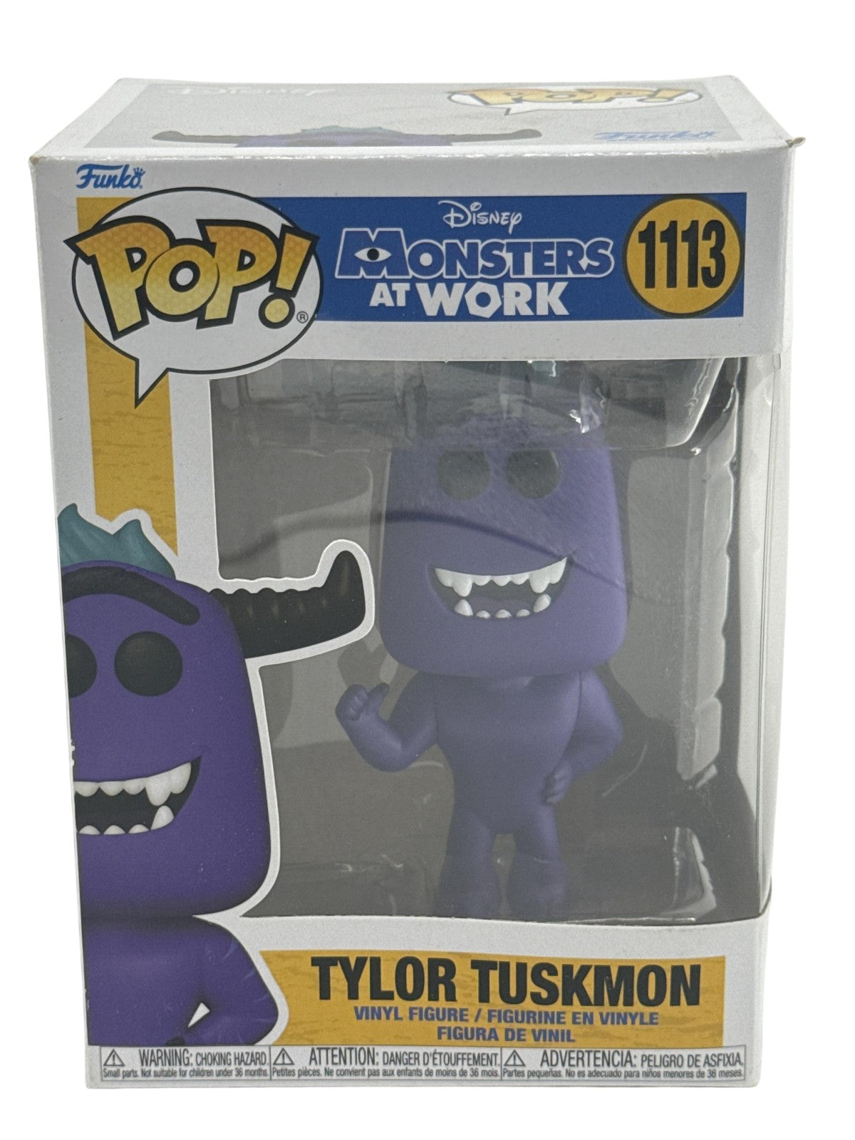 Funko Pop Disney Monsters At Work Tylor Tuskmon #1113 Vinyl Figure Purple Toy