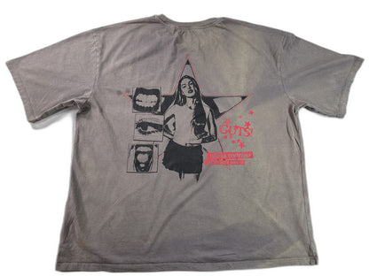 Unbranded Spill Ur Guts Music Graphic Tee L Gray Cotton Short Sleeve Crewneck